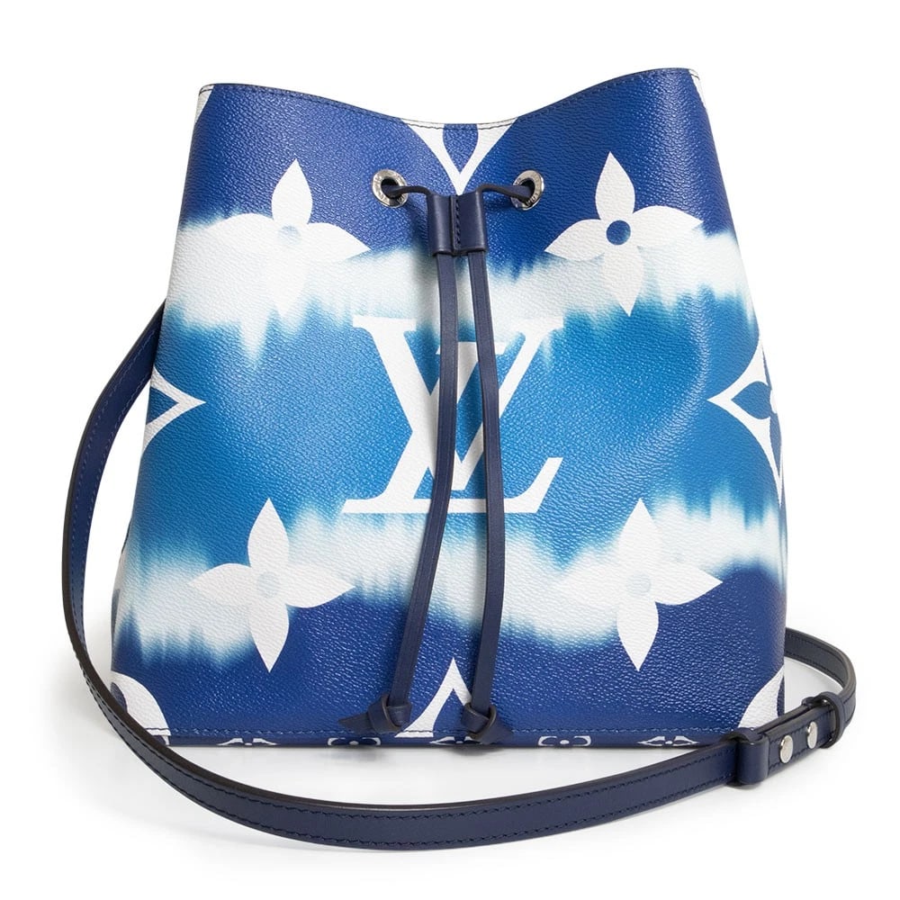 LOUIS VUITTON LV ESCALE NEONOE SHOULDER BAG: LOUIS VUITTON LV Escale NeoNoe Shoulder Bag Brand: LOUIS VUITTON Type/Style: Handbag Material: Giant Monogram Color: Blue Size: W:26cm x H:25cm x D:17cm Shoulder strap: 68/116cm Accessories: