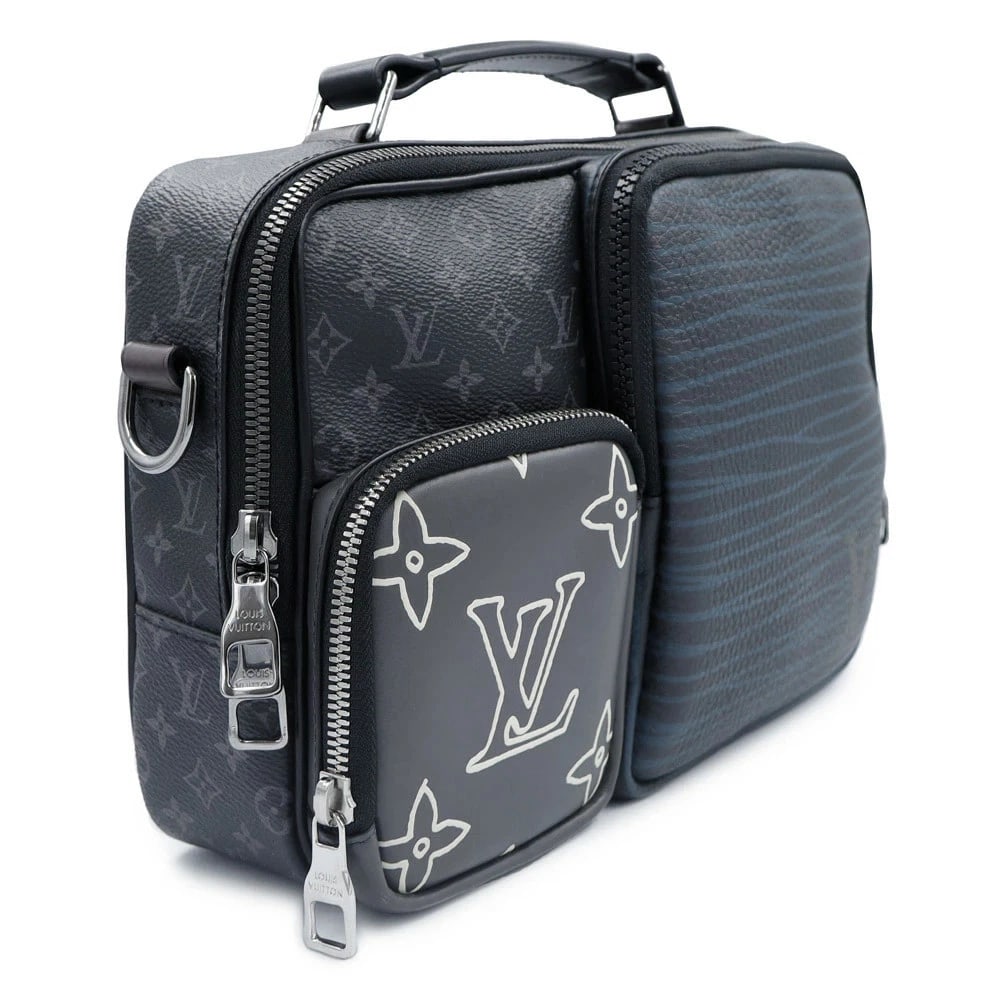 LOUIS VUITTON MESSENGER MULTIPOCKET HANDBAG MONOGRAM ECLIPSE BLACK - 2
