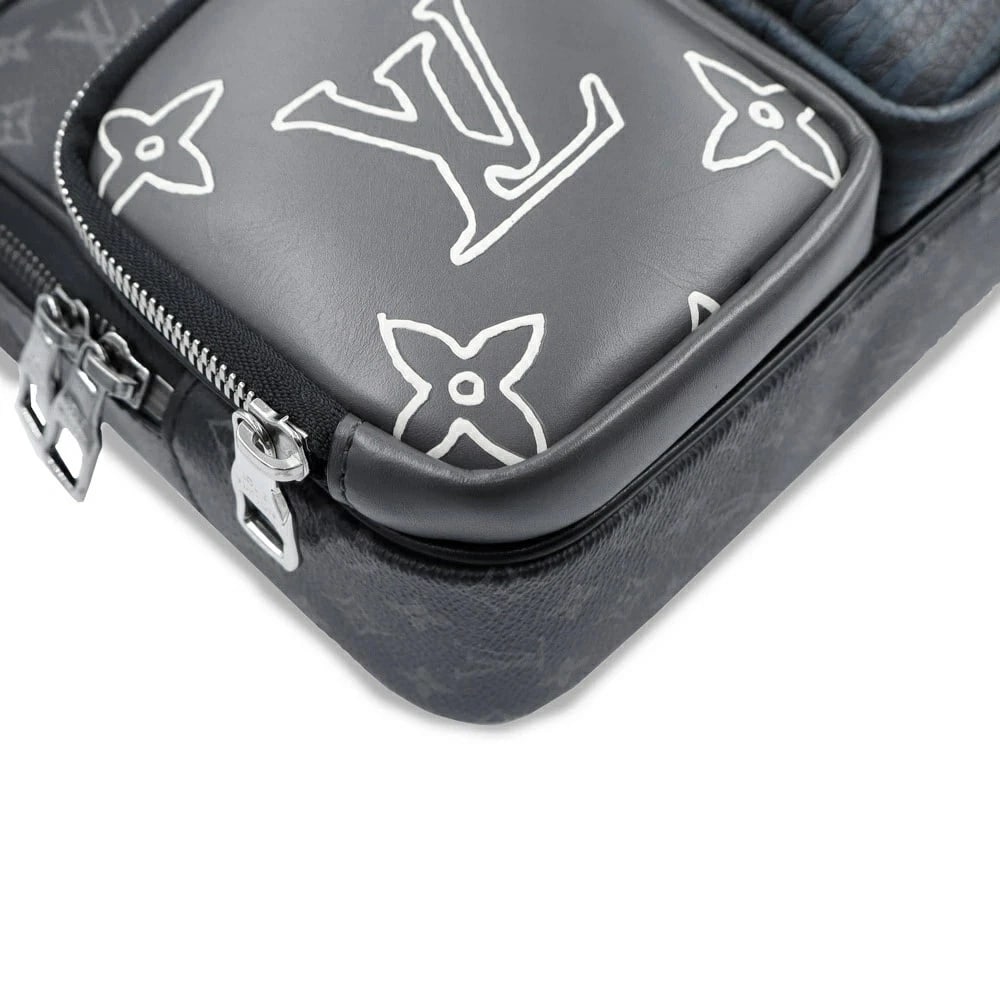 LOUIS VUITTON MESSENGER MULTIPOCKET HANDBAG MONOGRAM ECLIPSE BLACK - 6