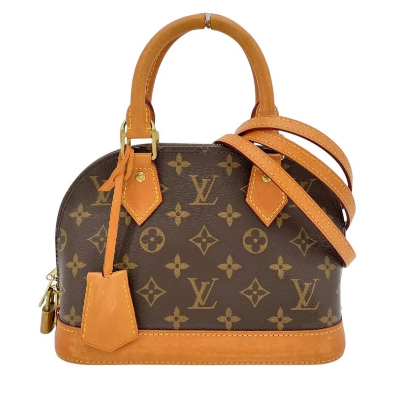 LOUIS VUITTON ALMA BB BROWN MONOGRAM CANVAS: LOUIS VUITTON Alma BB Brown Monogram Canvas Brand: LOUIS VUITTON Type/Style: Handbag Material: Monogram Canvas Color: Brown Size: W: 23.5cm / H: 17.5cm / D: 11.5cm / Shoulder: 115cm 