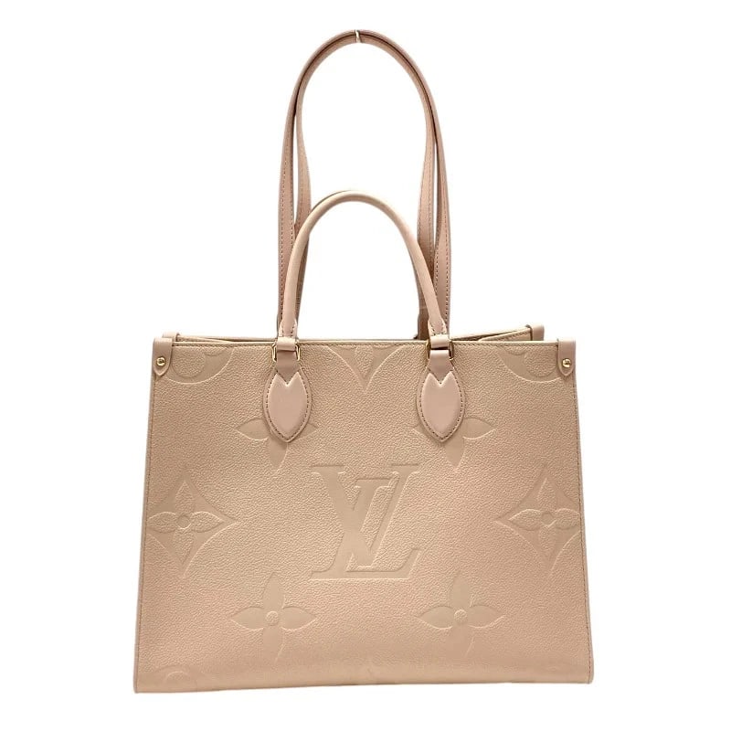 LOUIS VUITTON ONTHEGO MM SAND MONOGRAM EMPREINTE SHOULDER BAG: LOUIS VUITTON Onthego MM Sand Monogram Empreinte Shoulder Bag Brand: LOUIS VUITTON Type/Style: Handbag Material: Monogram Empreinte Leather Color: sand Size: W: 34cm / H: 26cm / D: 14cm 