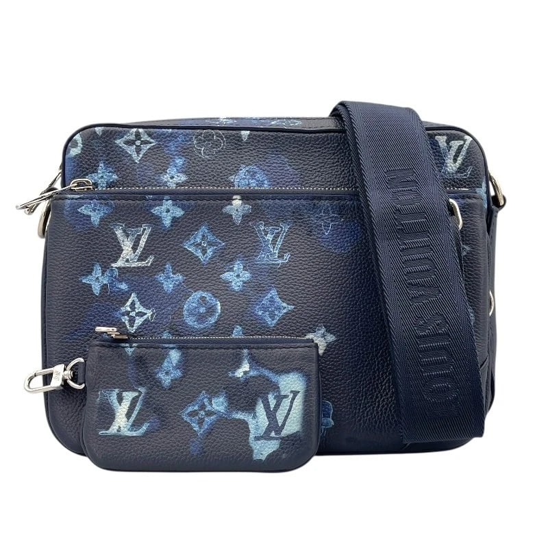 LOUIS VUITTON TRIO MESSENGER BLUE MONOGRAM WATERCOLOR SHOULDER BAG (1 of 10)
