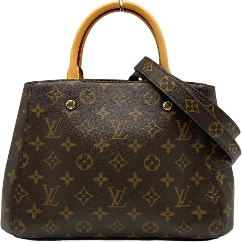 LOUIS VUITTON MONTAIGNE BB BROWN MONOGRAM SHOULDER BAG: Louis Vuitton Montaigne BB Brown Monogram Shoulder Bag Brand: LOUIS VUITTON Type/Style: Handbag Material: Monogram Color: Brown Size: W: 29cm / H: 20.5cm / D: 10cm / Shoulder: 113cm 
