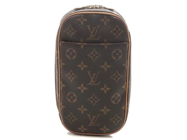 LOUIS VUITTON MONOGRAM POCHETTE GANGE WAIST BAG: LOUIS VUITTON Monogram Pochette Gange Waist Bag Brand: Louis Vuitton Type/Style: Handbag Material: Monogram Color: Brown Size: W12xH22xD5cm Accessories: None Accessories Notice: When