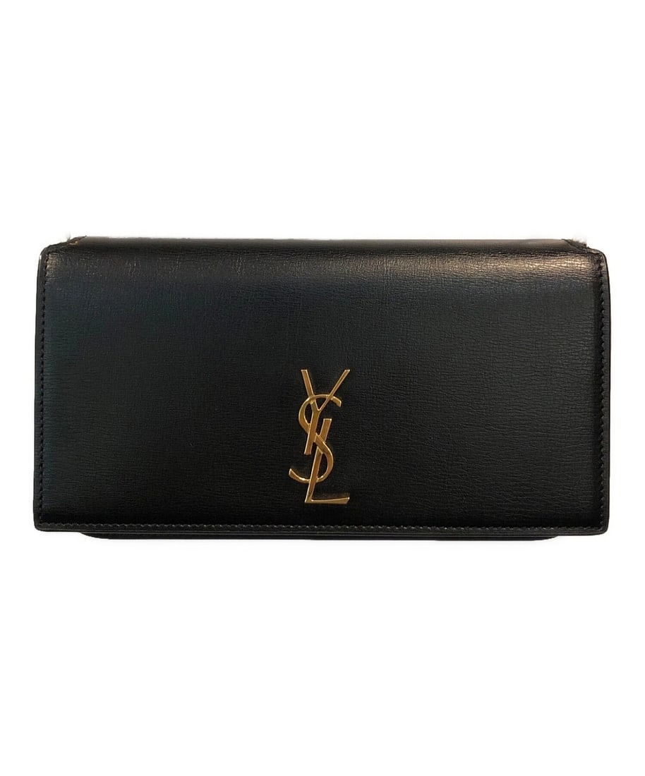 SAINT LAURENT PARIS MONOGRAM PHONE FOLDER SHOULDER BAG (1 of 6)