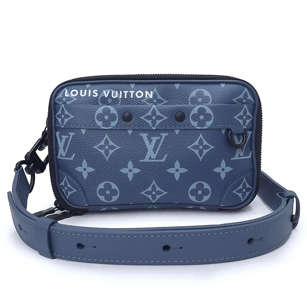 LOUIS VUITTON NANO ALPHA WEARABLE SHOULDER BAG MONOGRAM BLUE: LOUIS VUITTON Nano Alpha Wearable Shoulder Bag Monogram Blue Brand: LOUIS VUITTON Type/Style: Handbag Material: Monogram Color: Blue Size: W: 19cm x H: 11cm x D: 6cm Shoulder strap: 107-131cm Acc