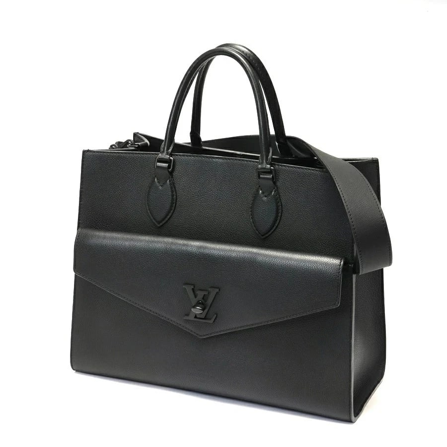 LOUIS VUITTON LOCKME TOTE MM SHOULDER BAG BLACK: LOUIS VUITTON Lockme Tote MM Shoulder Bag Black Brand: Louis Vuitton Type/Style: Bag Material: Grained Calf Leather Color: Noir Size: W35×H27×D16cm Accessories: None Accessories Notice: Wh