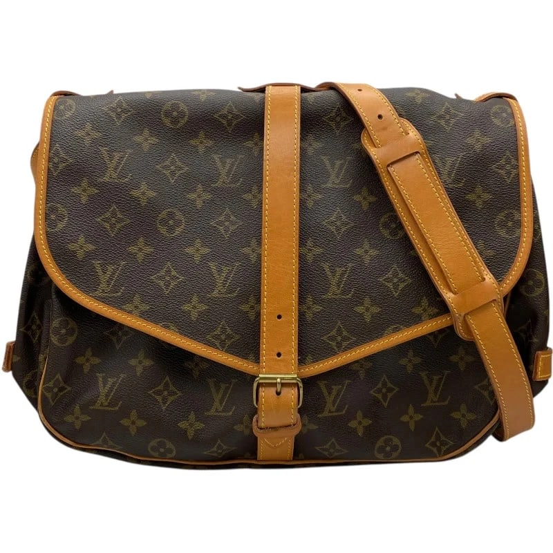 LOUIS VUITTON SAUMUR 35 BROWN MONOGRAM SHOULDER BAG (1 of 12)