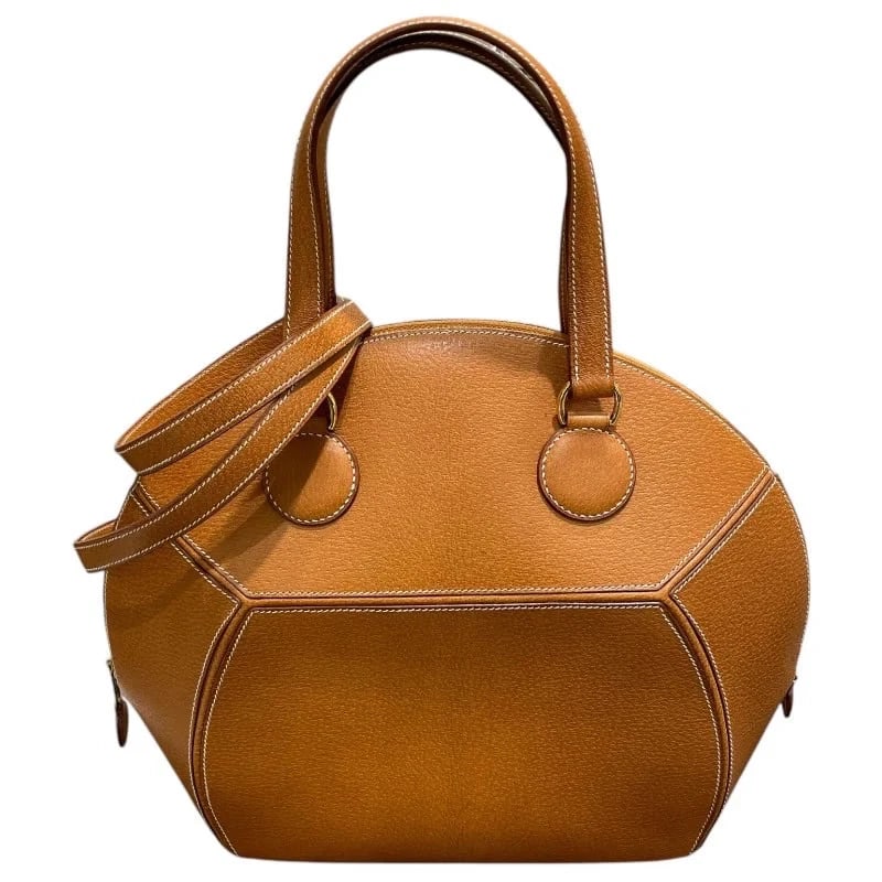 HERMES HAC ?W STAMP GOLD GHW PIGSKIN SHOULDER BAG (1 of 7)