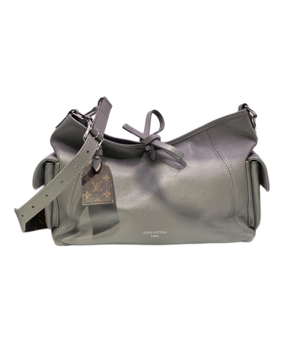 LOUIS VUITTON CARRYALL CARGO VIBE: LOUIS VUITTON Carryall Cargo Vibe Brand: LOUIS VUITTON Type/Style: Handbag Material: Leather Color: Gray Size: H:21.5cm / W:30cm / D:14cm [ Handle size ] 25cm Accessories: None Accessories