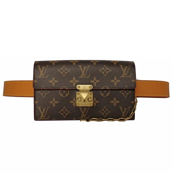 LOUIS VUITTON S-LOCK BELT POUCH MONOGRAM CANVAS BELT POUCH: Louis Vuitton S-Lock Belt Pouch Monogram Canvas Belt Pouch Brand: Louis Vuitton Type/Style: Handbag Material: Monogram Canvas Color: Brown Size: W:20cm × H:12cm × D:5cm / Shoulder length: