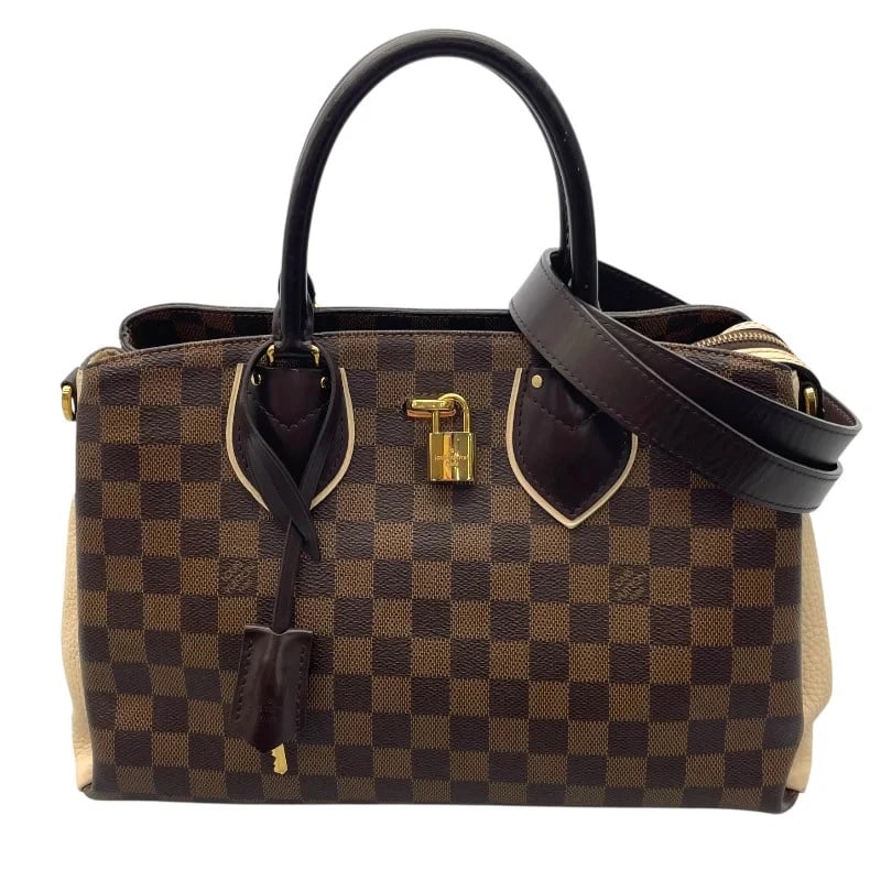 LOUIS VUITTON NORMANDY BROWN DAMIER CANVAS HANDBAG: Louis Vuitton Normandy Brown Damier Canvas Handbag Brand: LOUIS VUITTON Type/Style: Handbag Material: Damier Canvas Color: Brown Size: W: 35cm / H: 21cm / D: 16cm / Shoulder: 94cm Accessories: No