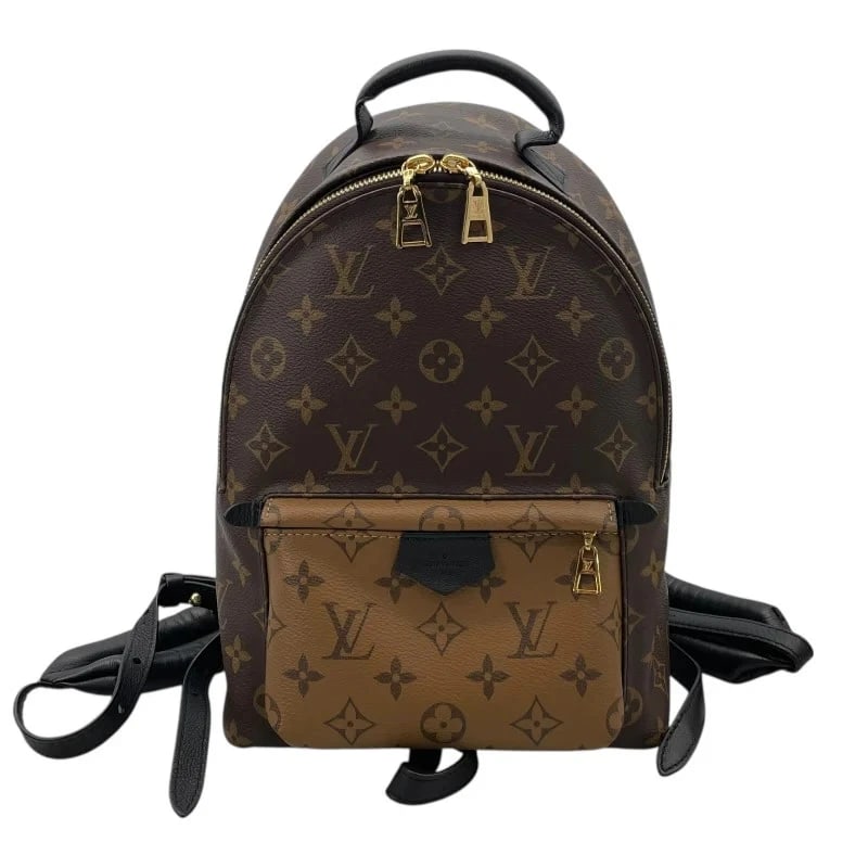 LOUIS VUITTON PALM SPRINGS BACKPACK PM BROWN MONOGRAM REVERSE: Louis Vuitton Palm Springs Backpack PM Brown Monogram Reverse Brand: LOUIS VUITTON Type/Style: Handbag Material: Monogram Reverse Color: Brown Size: W: 20cm / H: 29.5cm / D: 9cm Accessories: