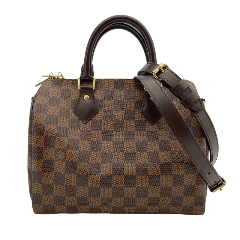 LOUIS VUITTON SPEEDY BANDOULIERE 25 BROWN DAMIER EBENE SHOULDER BAG (1 of 7)