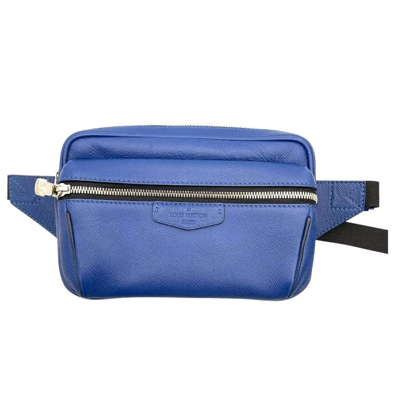 LOUIS VUITTON OUTDOOR BUMBAG BLUE TAIGA LEATHER: LOUIS VUITTON Outdoor Bumbag Blue Taiga Leather Brand: LOUIS VUITTON Type/Style: Handbag Material: Taiga Color: blue Size: W: 21.5cm / H: 15cm / D: 5cm / Shoulder: 106cm Accessories: None