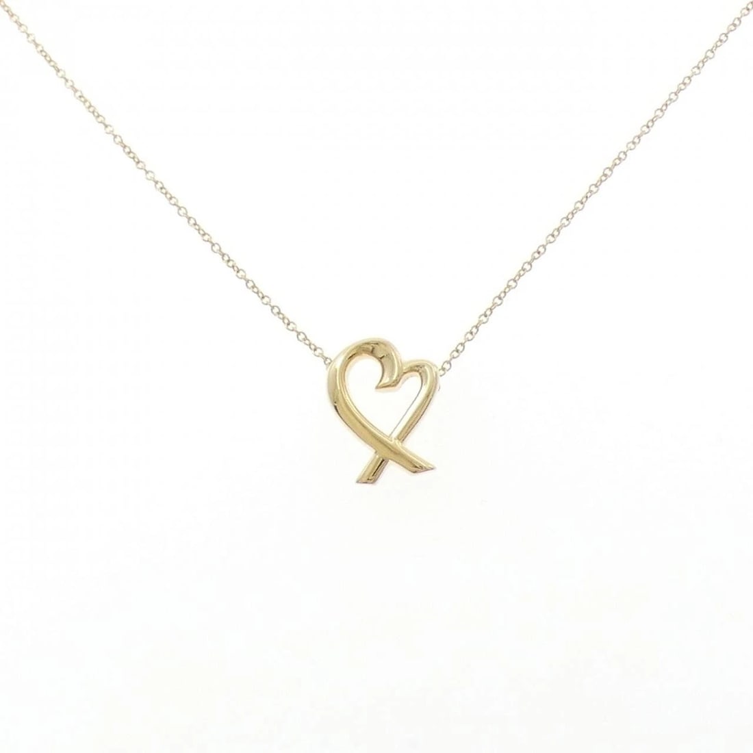 TIFFANY & CO. LOVING HEART SMALL NECKLACE: Tiffany & Co. Loving Heart Small Necklace Brand: Tiffany Type: Necklace Material: 750 Yellow Gold Color: Yellow Gold Size: 41cm Accessories: None Accessories Notice: When purchasing pre-owned