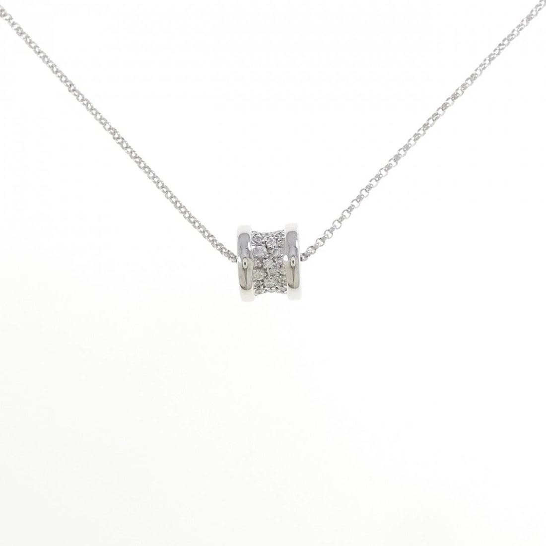 BVLGARI B.ZERO1 NECKLACE: BVLGARI B.zero1 Necklace Brand: BVLGARI Type: Necklace Material: 750 White Gold Main Stone/Creation Natural Color: White Gold Size: 39-45cm Accessories: None Accessories Notice: When