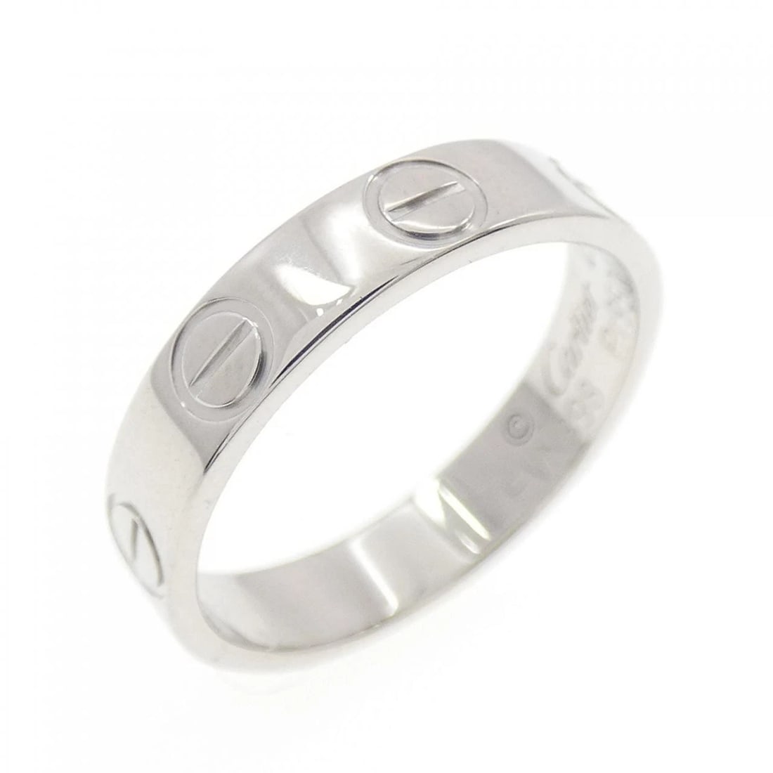 CARTIER MINI LOVE RING: Cartier Mini Love Ring Brand: Cartier Type: Ring Material: Platinum 950 Color: Platinum Size: 3.5 (US size) (45) Accessories: None Accessories Notice: When purchasing pre-owned goods, plea