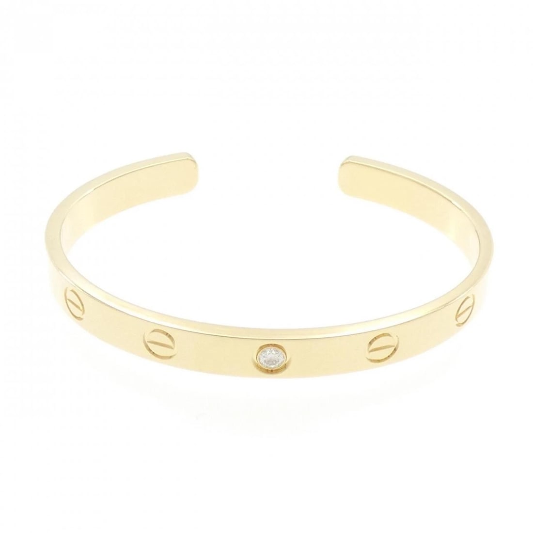 CARTIER LOVE BRACELET 1P: Cartier Love Bracelet 1P Brand: Cartier Type: Bracelet Material: 750 Yellow Gold Main Stone/Creation Natural Color: Yellow Gold Size: 15cm(16) Accessories: None Accessories Notice: When