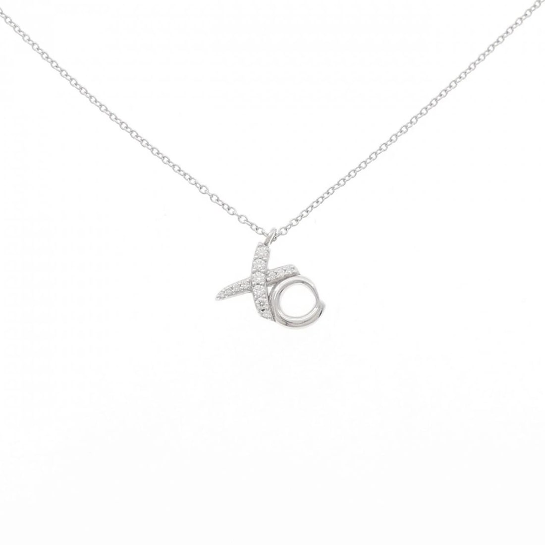 TIFFANY DIAMOND NECKLACE: Tiffany Diamond Necklace Brand: Tiffany Type: Necklace Material: 750 White Gold Main Stone/Creation Natural Color: White Gold Size: 41cm Accessories: None Accessories Notice: When purchasing
