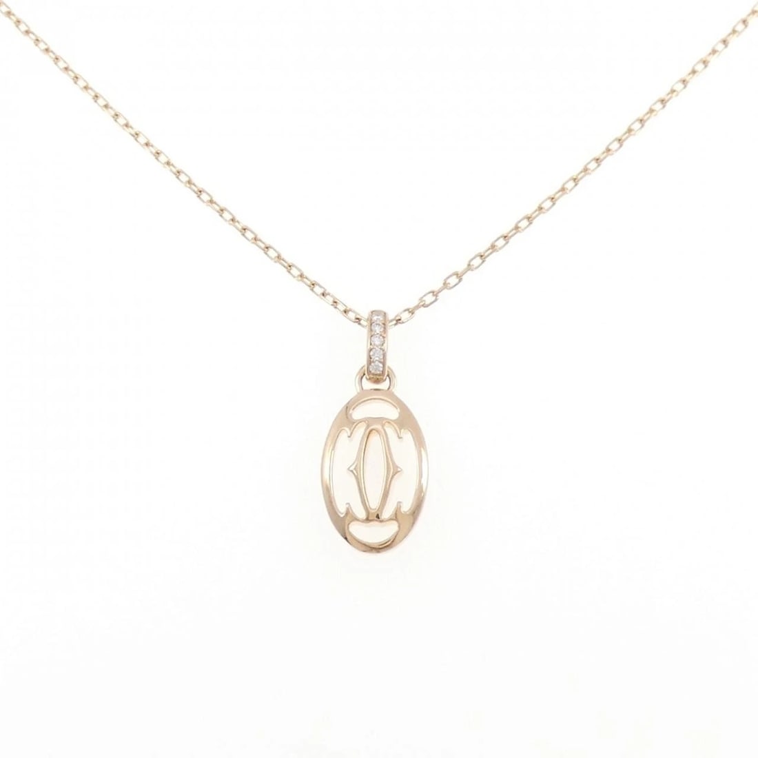 CARTIER LOGO NECKLACE: Cartier Logo Necklace Brand: Cartier Type: Necklace Material: 750 Pink Gold Main Stone/Creation Natural Color: Pink Gold Size: 38 41cm Accessories: None Accessories Notice: When purchasing