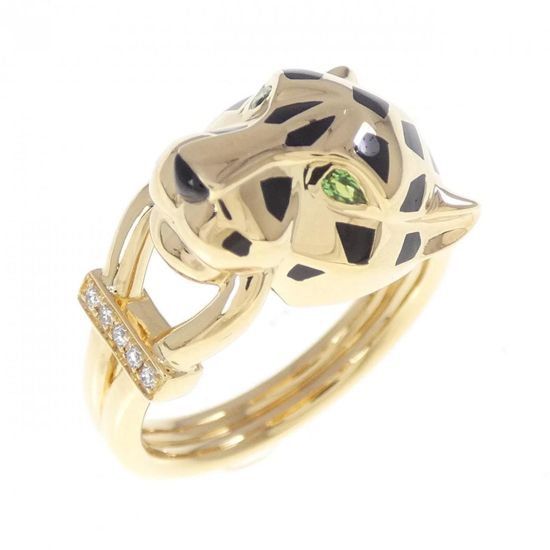CARTIER PANTHERE RING: Cartier Panthere Ring Brand: Cartier Type: Ring Material: 750 Yellow Gold Main Stone/Creation Garnet Color: Yellow Gold Size: 6-6.5 (US size) Accessories: None Accessories Notice: When pur