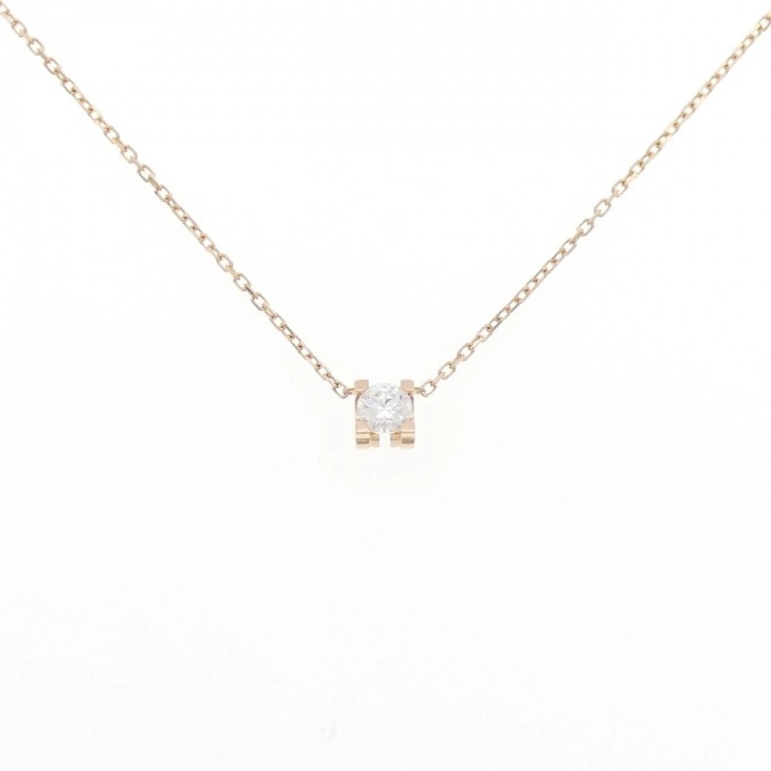 CARTIER C DE CARTIER NECKLACE: Cartier C de Cartier Necklace Brand: Cartier Type: Necklace Material: 750 Pink Gold Main Stone/Creation Natural Color: Pink Gold Size: 39 42cm Accessories: None Accessories Notice: When
