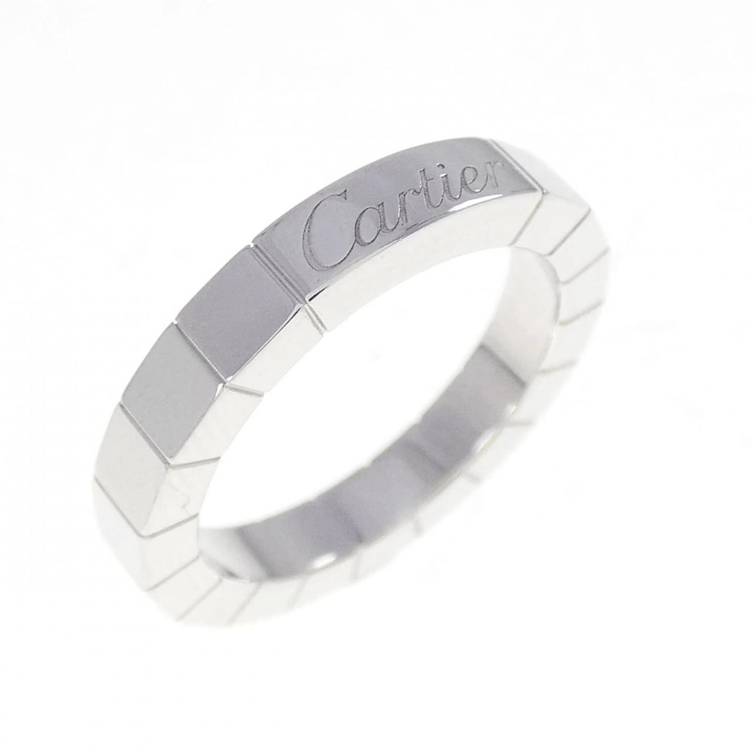 CARTIER LANIERES RING: Cartier Lanieres Ring Brand: Cartier Type: Ring Material: 750 White Gold Color: White Gold Size: 3.5-4 (US size) Accessories: None Accessories Notice: When purchasing pre-owned goods, please