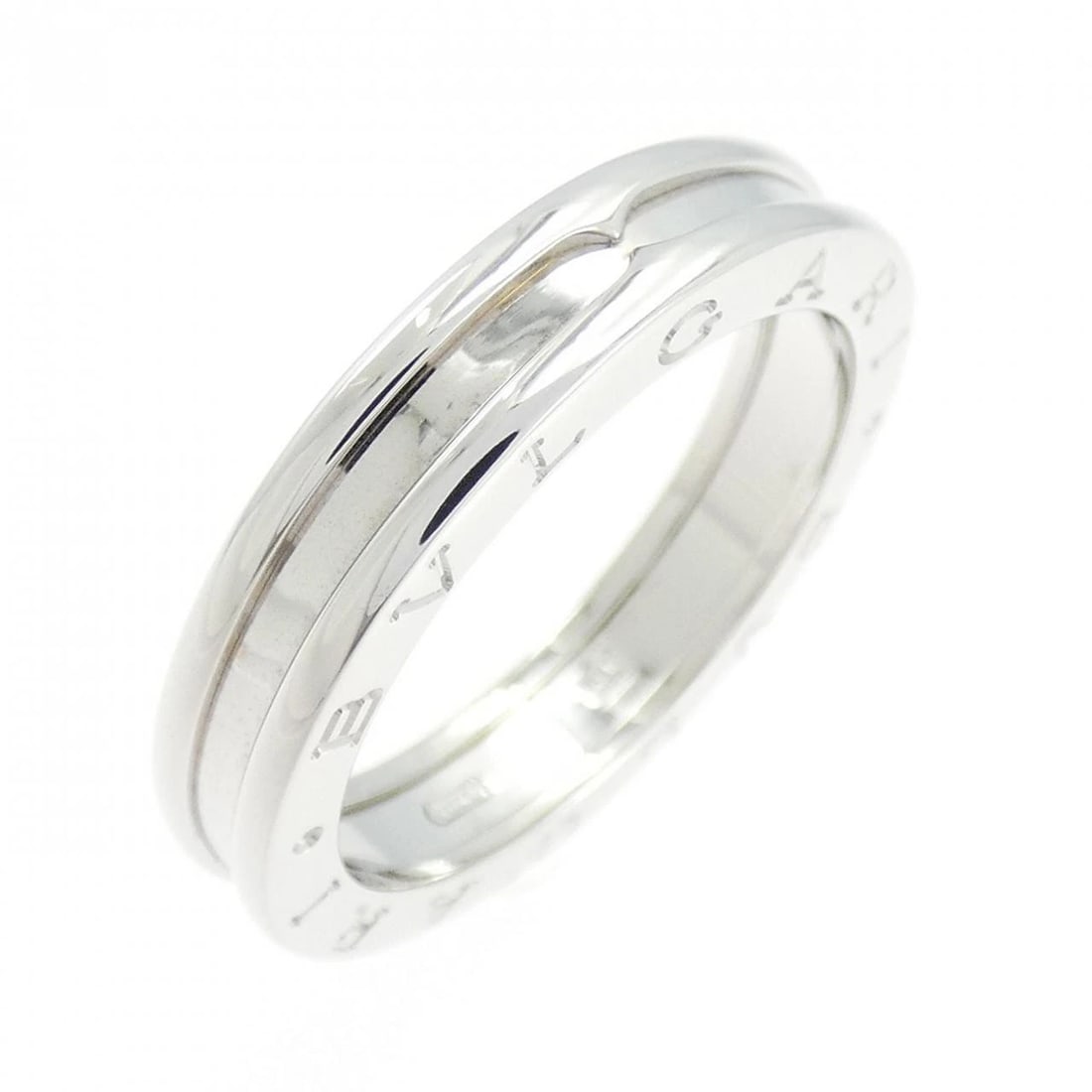 BVLGARI B.ZERO1 1 BAND RING: BVLGARI B.zero1 1 Band Ring Brand: BVLGARI Type: Ring Material: 750 White Gold Color: White Gold Size: 10-10.5 (US size) (61) Accessories: None Accessories Notice: When purchasing pre-owne