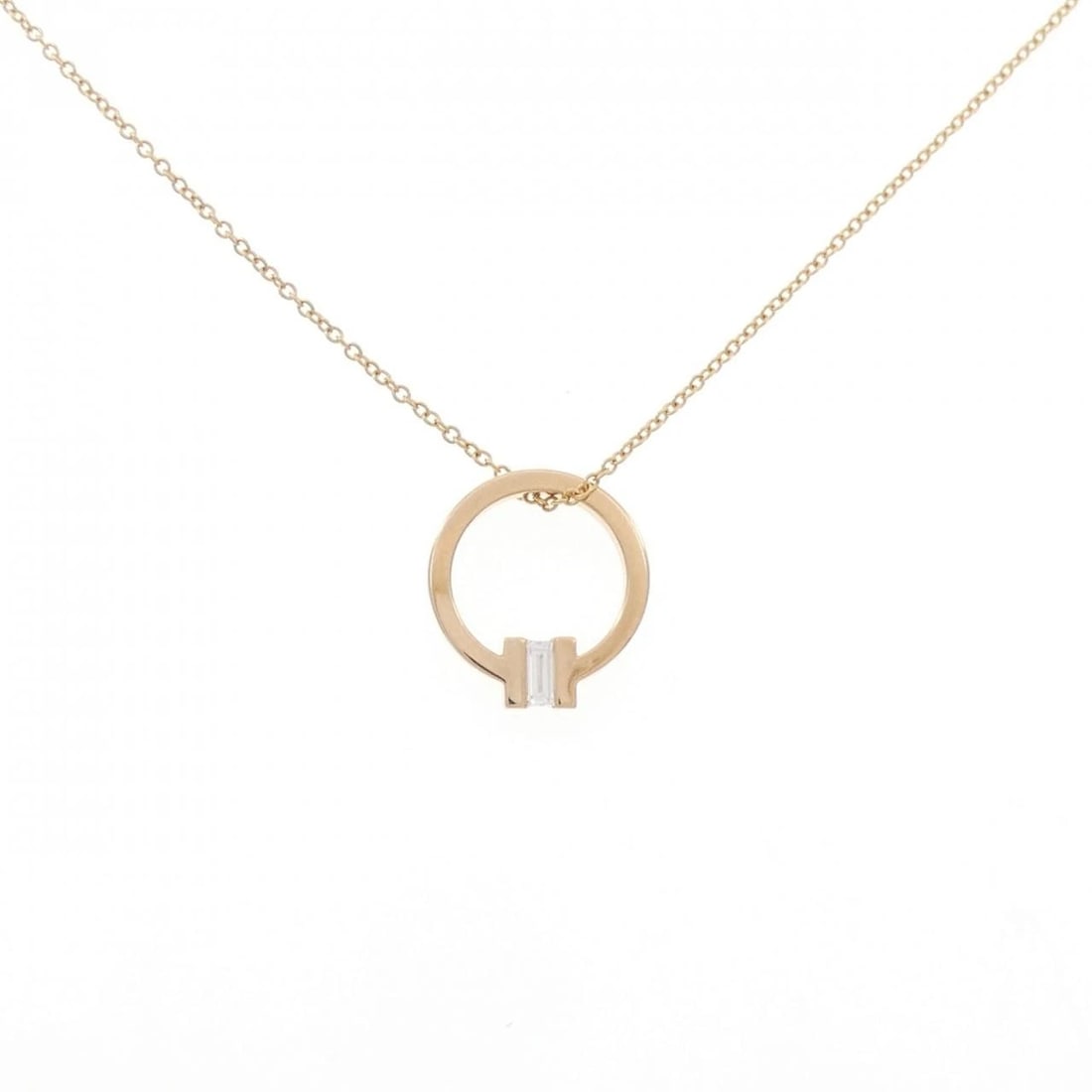 TIFFANY T SQUARE NECKLACE: Tiffany T Square Necklace Brand: Tiffany Type: Necklace Material: 750 Pink Gold Main Stone/Creation Natural Color: Pink Gold Size: 41/46cm Accessories: None Accessories Notice: When