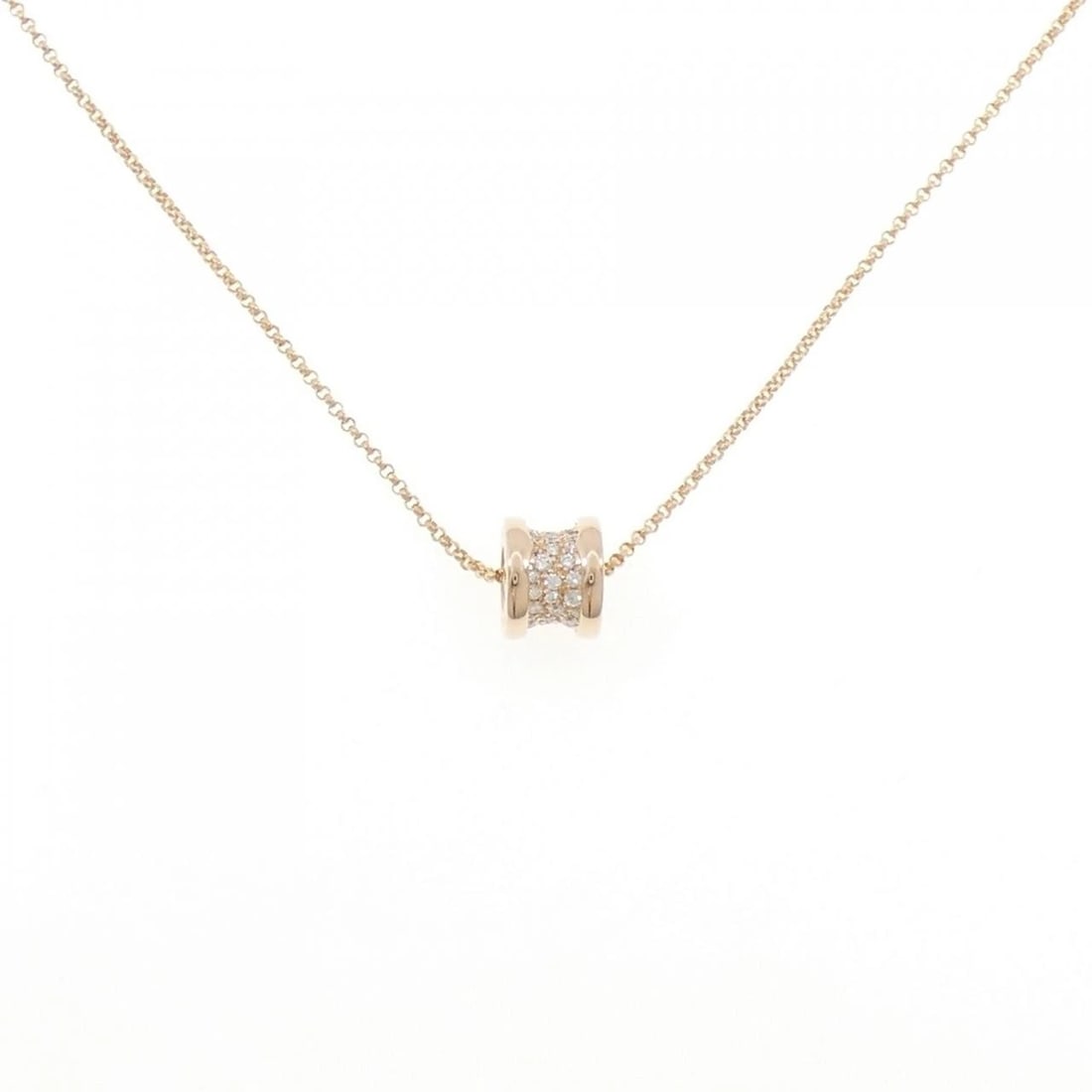 BVLGARI B.ZERO1 NECKLACE: BVLGARI B.zero1 Necklace Brand: BVLGARI Type: Necklace Material: 750 Pink Gold Main Stone/Creation Natural Color: Pink Gold Size: 38-44cm Accessories: None Accessories Notice: When purchasing