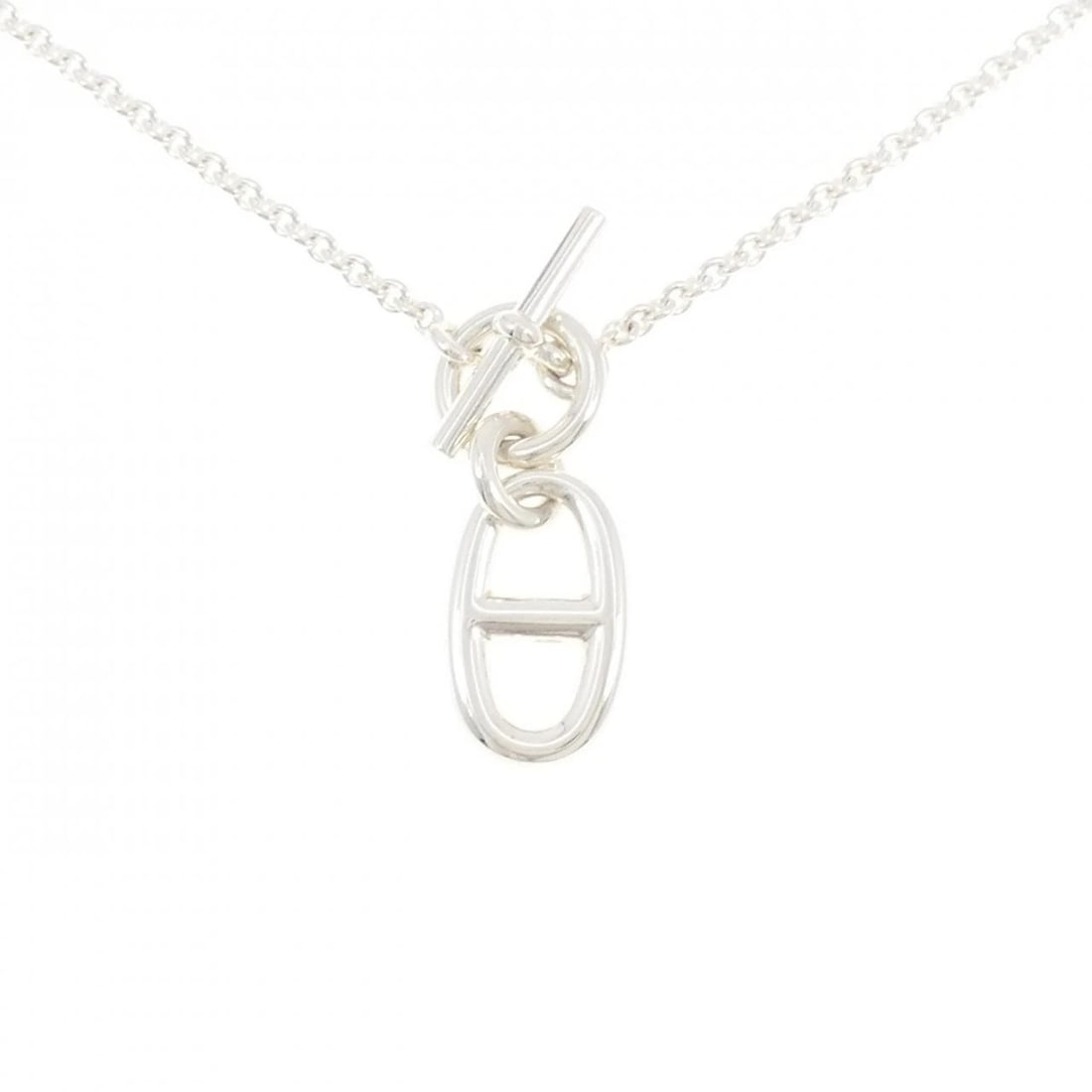 HERMES CHAINE D'ANCRE NECKLACE: HERMES Chaine d'Ancre Necklace Brand: HERMES Type: Necklace Material: 925 Silver Color: Silver Size: 41cm Accessories: None Accessories Notice: When purchasing pre-owned goods, please refe