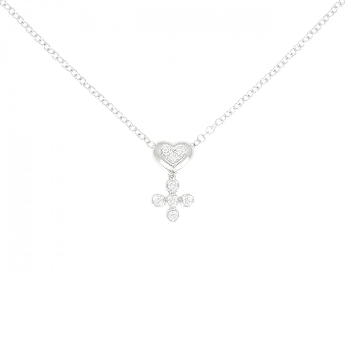 PONTE VECCHIO DIAMOND NECKLACE: Ponte Vecchio Diamond Necklace Brand: Ponte Vecchio Type: Necklace Material: K18 White Gold Main Stone/Creation Natural Color: White Gold Size: 37 40cm Accessories: None Accessories Notice: