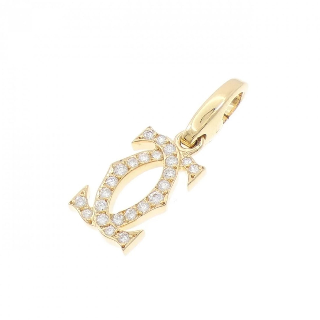 CARTIER 2C CHARM: Cartier 2C Charm Brand: Cartier Type: Pendant Brooch Material: 750 Yellow Gold Main Stone/Creation Natural Color: Yellow Gold Size: ActualSize HxW: 24.7mmx8.4mm Accessories: None Accessories