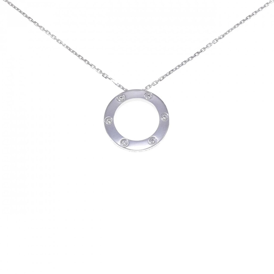CARTIER LOVE NECKLACE FULL DIAMOND: Cartier Love Necklace Full Diamond Brand: Cartier Type: Necklace Material: 750 White Gold Main Stone/Creation Natural Color: White Gold Size: 42cm Accessories: None Accessories Notice: When