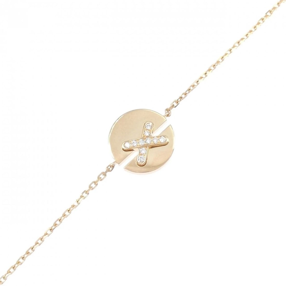 CHAUMET DIAMOND BRACELET: CHAUMET Diamond Bracelet Brand: CHAUMET Type: Bracelet Material: 750 Pink Gold Main Stone/Creation Natural Color: Pink Gold Size: 14-17cm Max W: 12.0mm Accessories: None Accessories Notice: