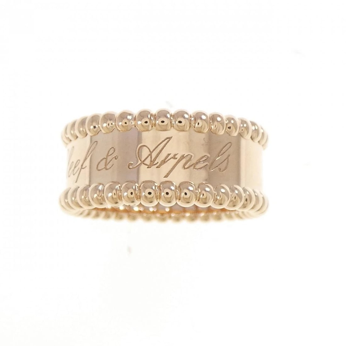 VAN CLEEF & ARPELS PERRELET SENIOR TULLE RING: Van Cleef & Arpels PERRELET Senior Tulle Ring Brand: Van Cleef & Arpels Type: Ring Material: 750 Pink Gold Color: Pink Gold Size: 4-4.5 (US size) Accessories: None Accessories Notice: When