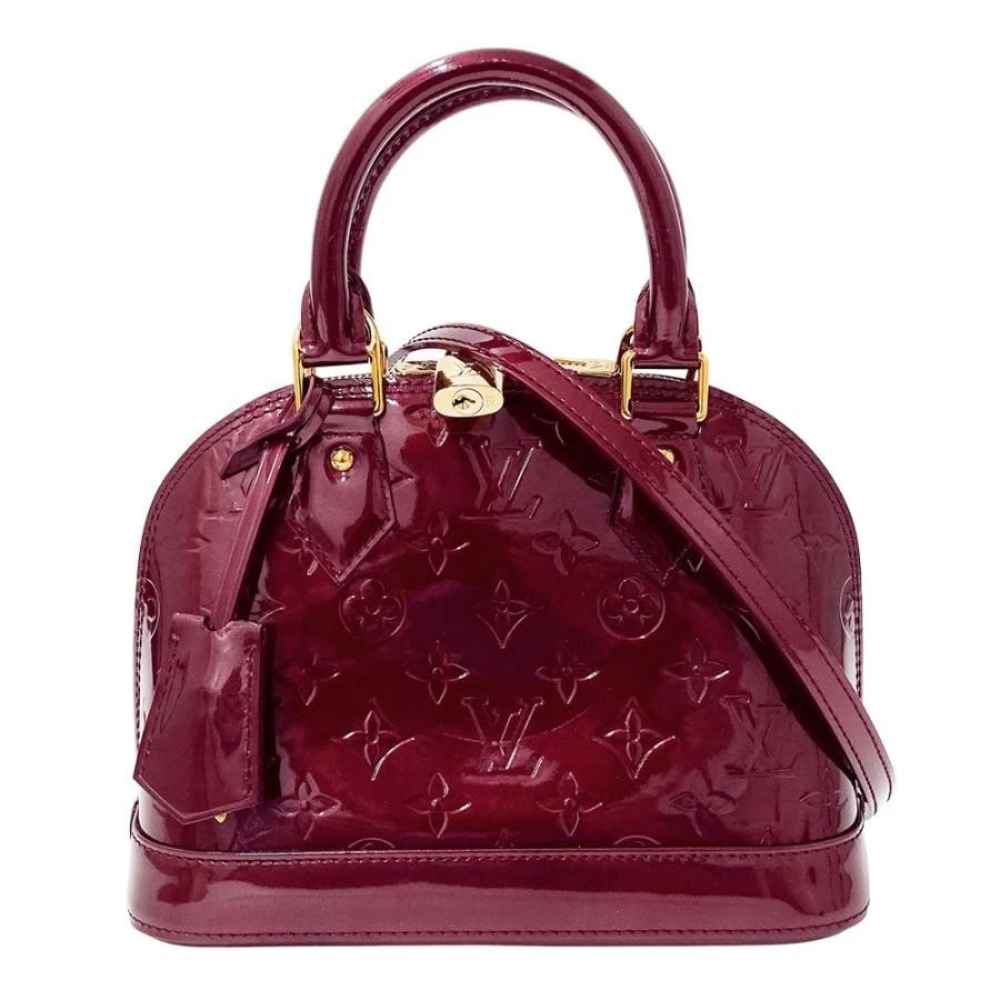 LOUIS VUITTON VERNIS ALMA BB HANDBAG SHOULDER BAG: Louis Vuitton Vernis Alma BB Handbag Shoulder Bag Brand: Louis Vuitton Type/Style: Handbag Material: Monogram Vernis Color: Rouge Fauvist Size: W: 24cm (bottom) / H: 17.5cm / D: 11.5cm