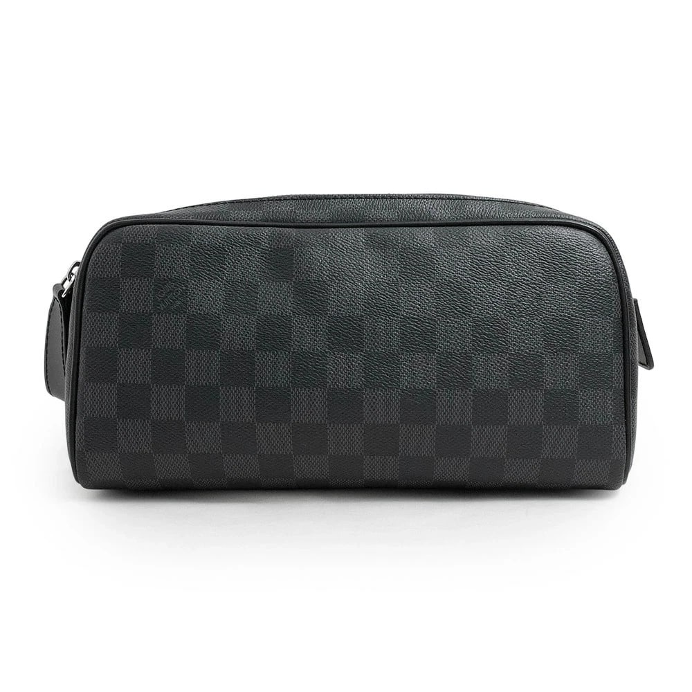LOUIS VUITTON DOPP KIT TRAVEL POUCH DAMIER GRAPHITE BLACK (1 of 8)