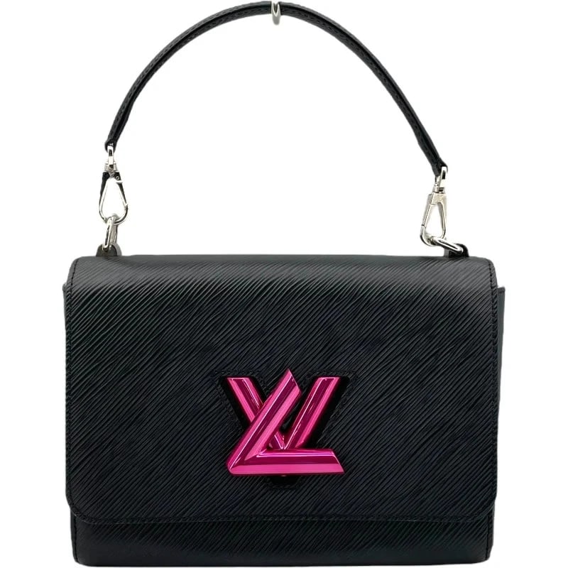 LOUIS VUITTON TWIST MM BLACK EPI SHOULDER BAG: LOUIS VUITTON Twist MM Black Epi Shoulder Bag Brand: LOUIS VUITTON Type/Style: Handbag Material: Epi Color: black Size: W: 23cm / H: 17cm / D: 10cm / Shoulder: 98cm Accessories: None
