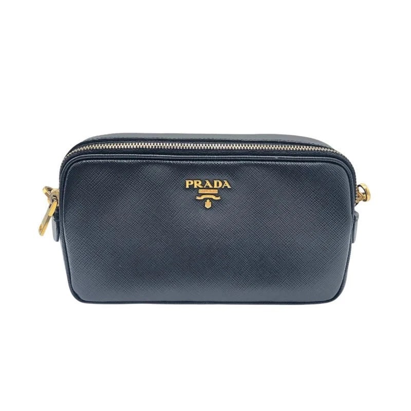 PRADA SAFFIANO POCHETTE BLACK SAFFIANO LEATHER SHOULDER BAG (1 of 10)