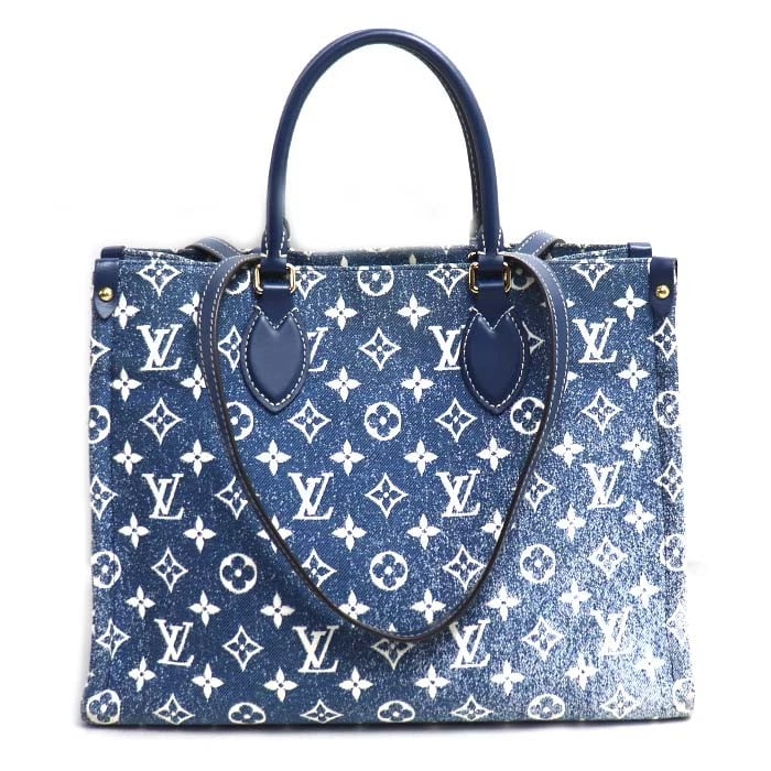 LOUIS VUITTON ONTHEGO MM SHOULDER BAG BLUE (1 of 7)