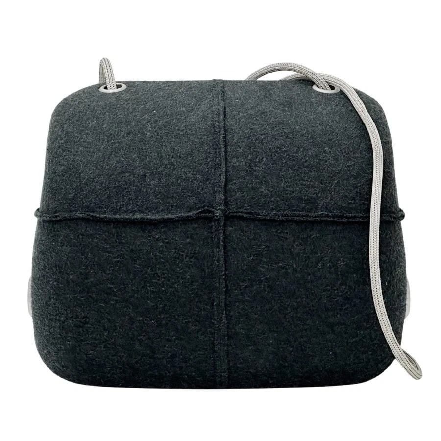 CHANEL HIP BAG SHOULDER BAG WOOL GRAY SHW MINI BAG: Chanel Hip Bag Shoulder Bag Wool Gray SHW Mini Bag Brand: Chanel Type/Style: Handbag Material: Wool Color: Gray Size: W: 22cm (max) / H: 23cm (max) / D: 7cm (max) / Shoulder: 112cm Accessories: N