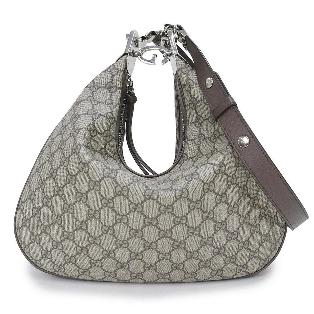 GUCCI ATTACHE MEDIUM SHOULDER BAG SUPREME BEIGE (1 of 10)