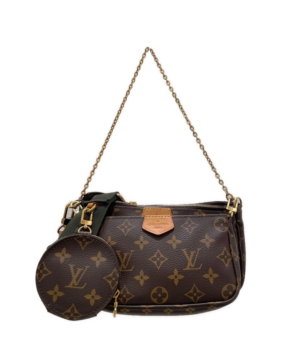 LOUIS VUITTON MULTI POCHETTE ACCESSOIRES SHOULDER BAG: LOUIS VUITTON Multi Pochette Accessoires Shoulder Bag Brand: LOUIS VUITTON Type/Style: Handbag Material: Monogram Canvas Color: Brown X Khaki Size: H:13cm / W:24cm / D:3.5cm [ Handle size ] 24cm