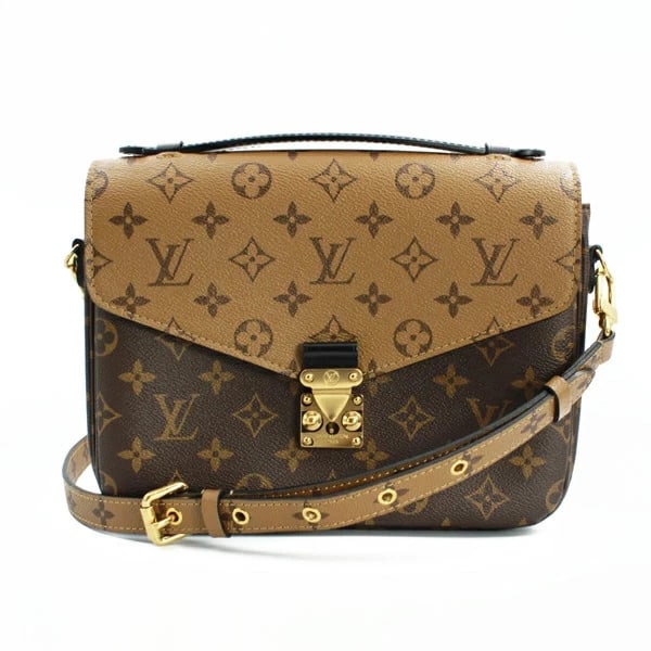 LOUIS VUITTON POCHETTE MÉTIS MM MONOGRAM MONOGRAM: Louis Vuitton Pochette Métis MM Monogram Monogram Brand: Louis Vuitton Type/Style: Handbag Material: Monogram Reverse Canvas Color: Brown Size: W:25cm × H:20cm × D:4.5cm / Shoulder length: 100-