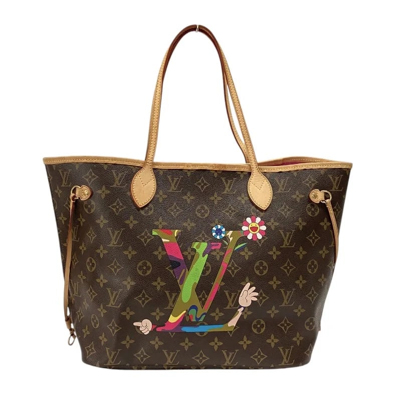 LOUIS VUITTON NEVERFULL MM LV HANDS MONOGRAM: LOUIS VUITTON Neverfull MM LV Hands Monogram Brand: LOUIS VUITTON Type/Style: Handbag Material: Monogram Canvas Color: Monogram/GD Hardware Size: W: 32-47cm / H: 28.5cm / D: 15cm Accessories: Non