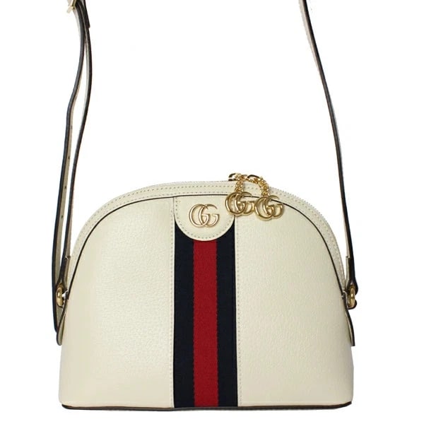 GUCCI OPHIDIA SHOULDER BAG OPHIDIA LEATHER WHITE (1 of 7)