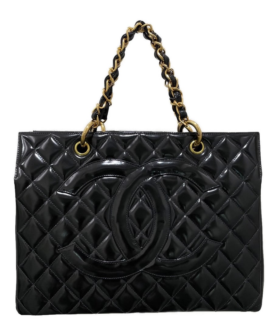 CHANEL PATENT CHAIN SHOULDER TOTE BAG (1 of 9)