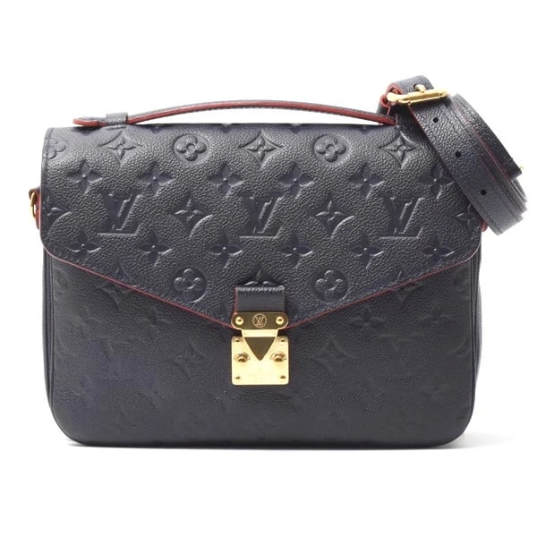 LOUIS VUITTON MONOGRAM EMPREINTE POCHETTE METIS MM MARINE ROUGE: Louis Vuitton Monogram Empreinte Pochette Metis MM Marine Rouge Brand: LOUIS VUITTON Type/Style: Handbag Material: Monogram Color: Rouge Size: H:18cm x W:25cm x D:5.5cm [ Strap or shoulder length